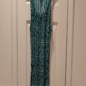 Banana Republic 💚🍏 And White Patterned Dress Size M